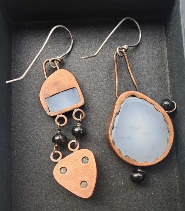 Серьги женские с ониксом