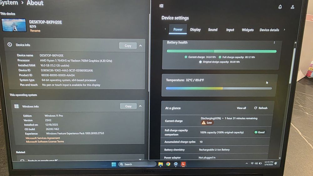 Laptop Lenovo Legion 5 slim ryzen 5 rtx 4060