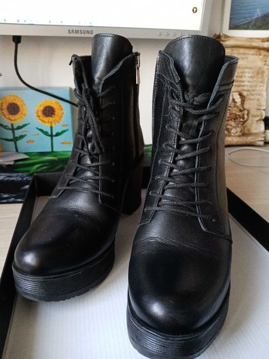 Botine Dasha din piele naturala