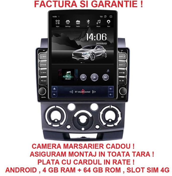 Navigatie Mazda BT50 si Ford Ranger 2006 - 2012 Ecran TESLA 9.7 " 4 GB