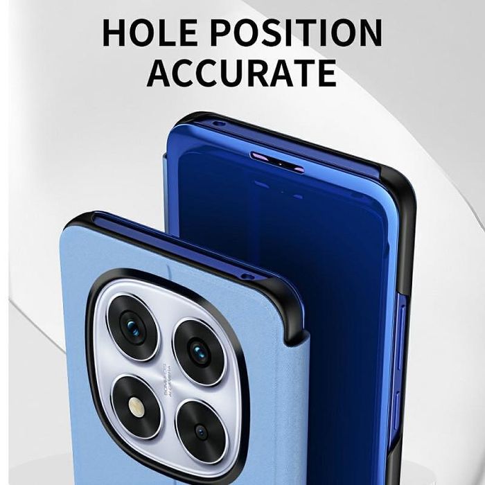 Огледален Калъф Тип Тефтер за Xiaomi Redmi Note 14 Pro 5g Светло син