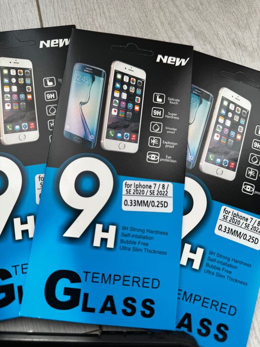 Folie sticla 9H iPhone 7 / 8 / SE (2020 / 2022) + husă
