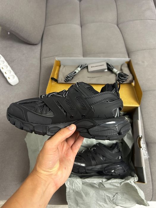 Balenciaga track lace up black