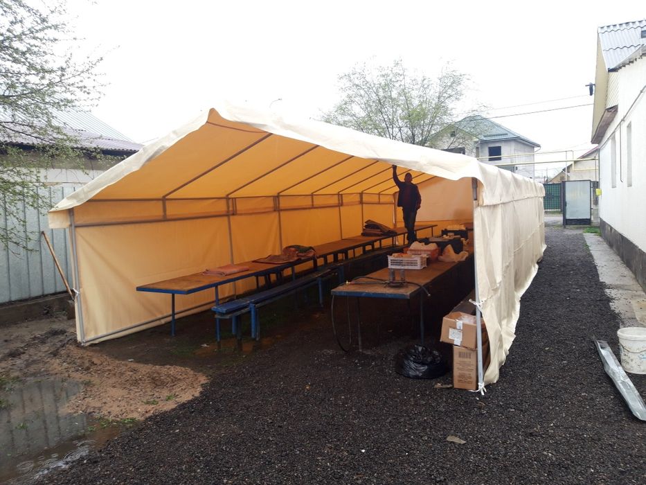 Аренда палатки с пушкой