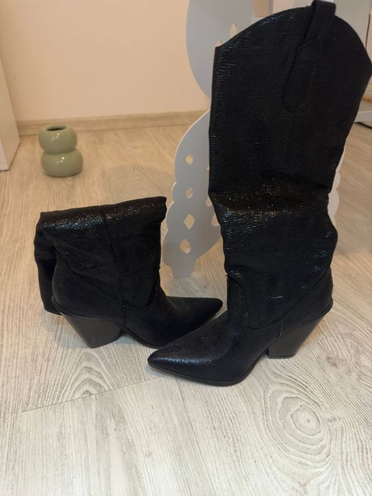 Cizme, Cowboy, negre, Dama