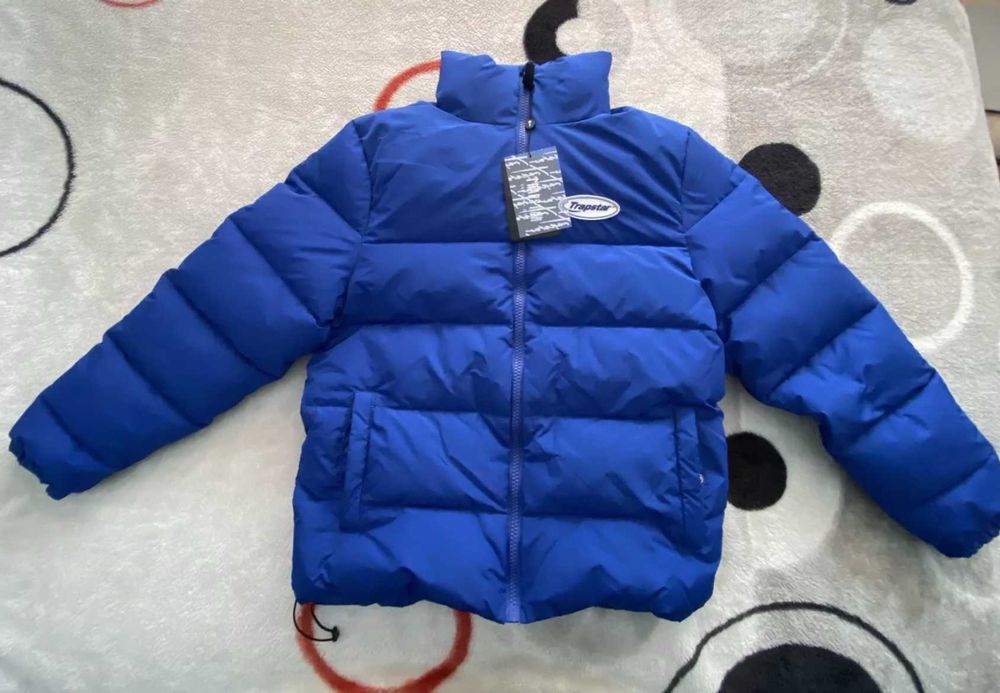 Geaca Trapstar Hyperdrive blue white albastra Central Cee