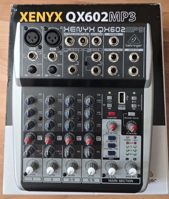 Mixer  Behringer  Xenyx qx602 mp3