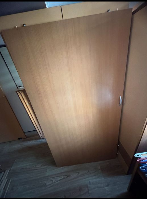 Dulap PAL dormitor cu usi glisante+oglinda+mini dulap+placaj pat