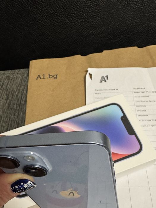***89% 128GB iPhone 14 A1 Гаранция 2027г. Blue / Син