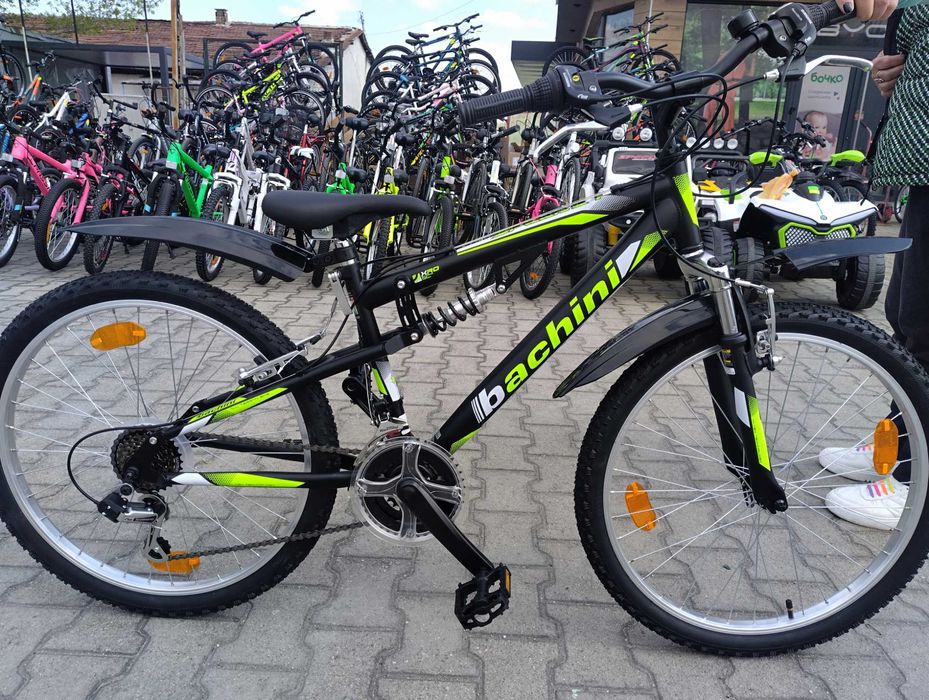 Велосипед 24" Bachini Speed FSP черен.зелен