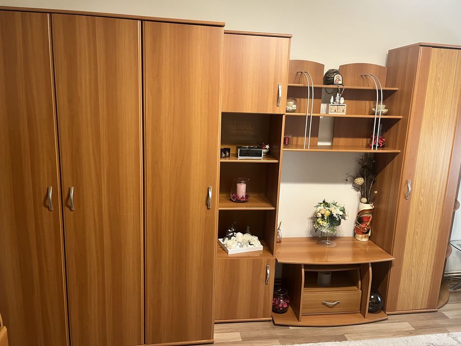 Mobila sufragerie cu masuta de sticla lems ,