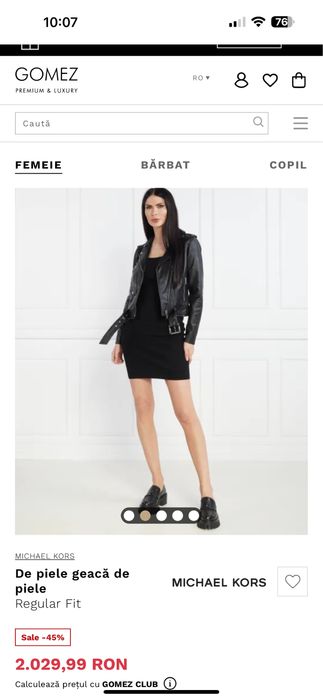 Geaca piele  Michael Kors S