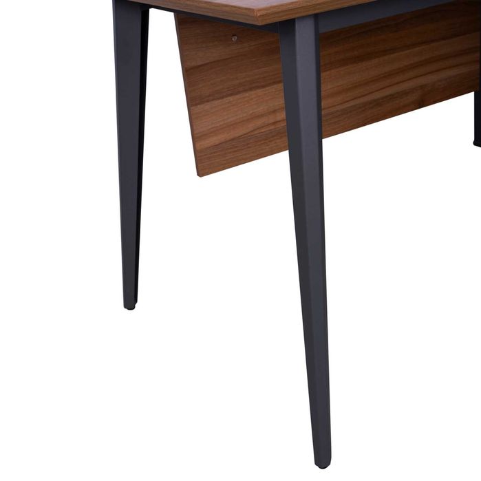 Ъглово офис бюро Puzzle-Home Supreme 160x160x75см Меден дъб и Антрацит