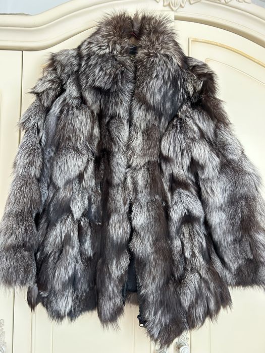 Шуба полушубок чернобурка