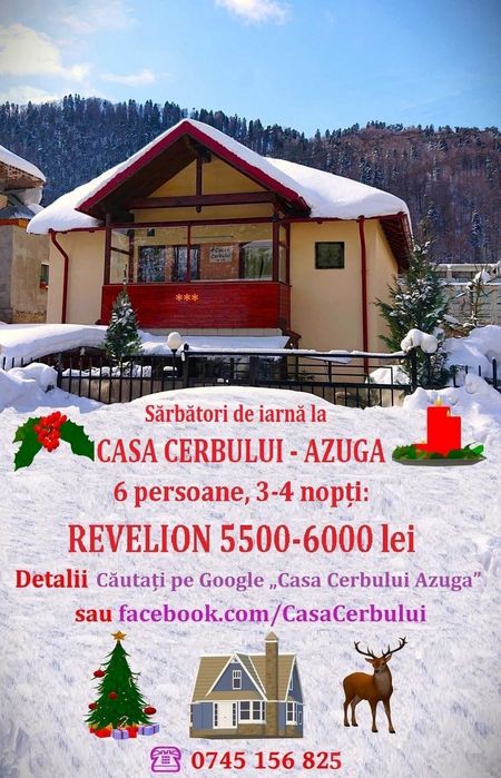 Azuga vilă 3 *** 4-6 pers. cazare munte Revelion, vacanță