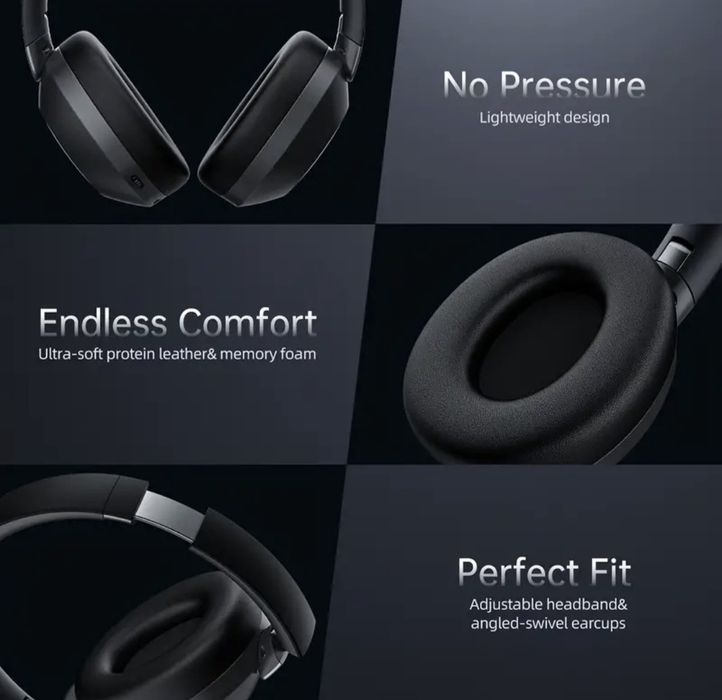 LIFEBEE Безжични слушалки с активно шумоизолиране, 60 часа възп.