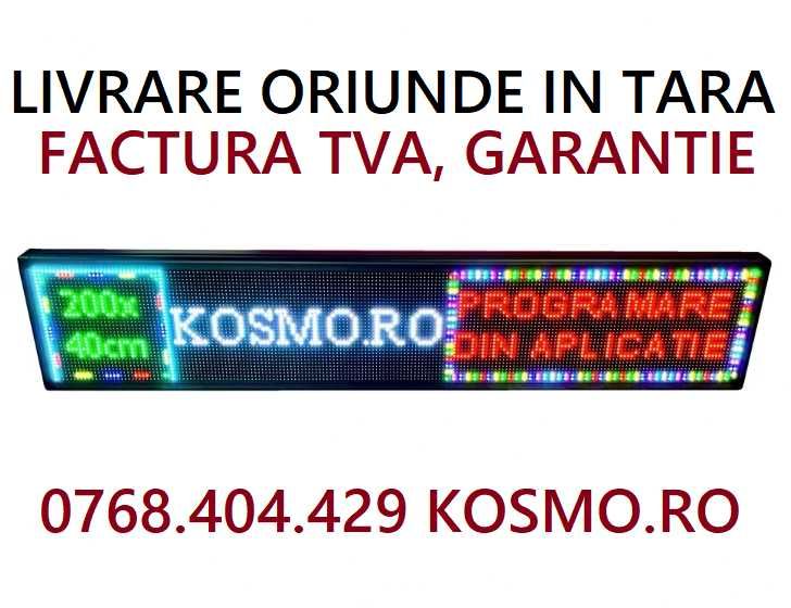 200x40 CM Firma luminoasa LED RGB +temperatura Caseta reclama exterior