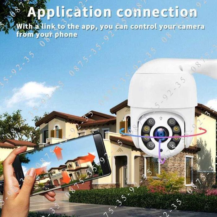 ICSEE 8MP Външна Водоустойчива WiFi + LAN камера Куполна PTZ IP CAMERA