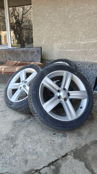 5х100 джанти Ауди 17ки със зимни гуми