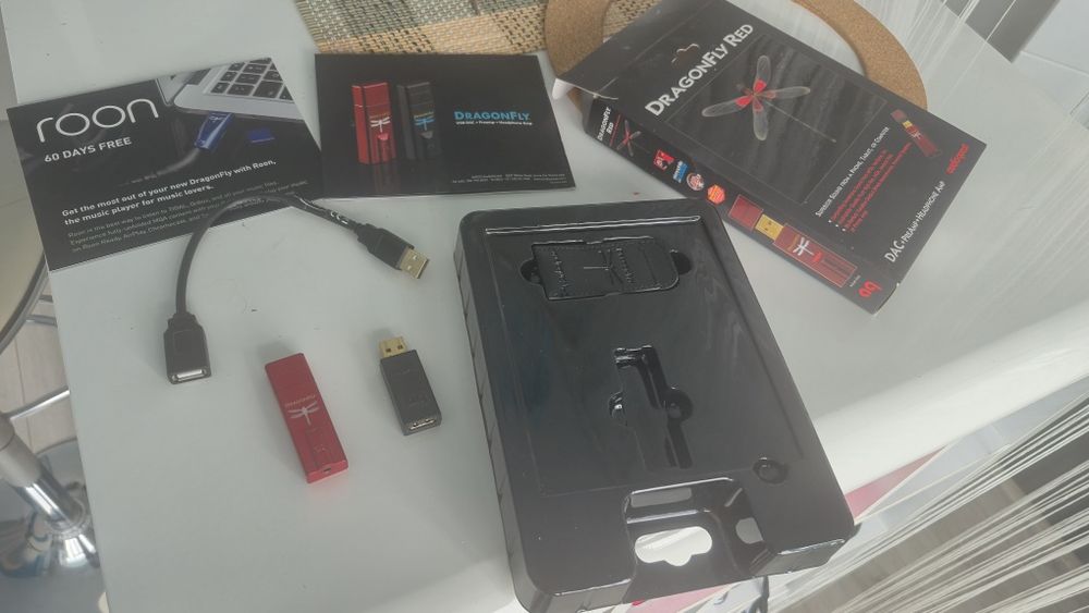 Placa sunet DAC Audioquest dragonfly red + audioquest jitterbug