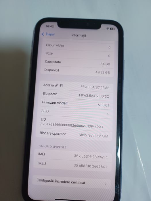 IPhone 11 în stare bună de funcționare.