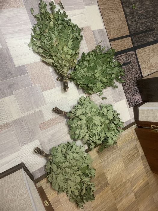 Веники для бани дубовые и березовые