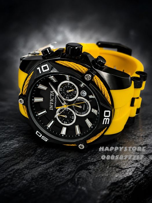 INVICTA Vanguard Yellow/Black 50 mm, Инвикта нов мъжки часовник
