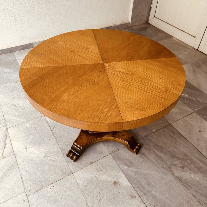 Антикварна кръгла маса – шведски стил Empire (Karl Johan), ок. 1900 г.