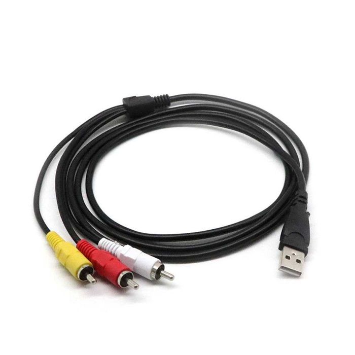 Кабель адаптер USB тюльпан 3RCA доставка яндекс