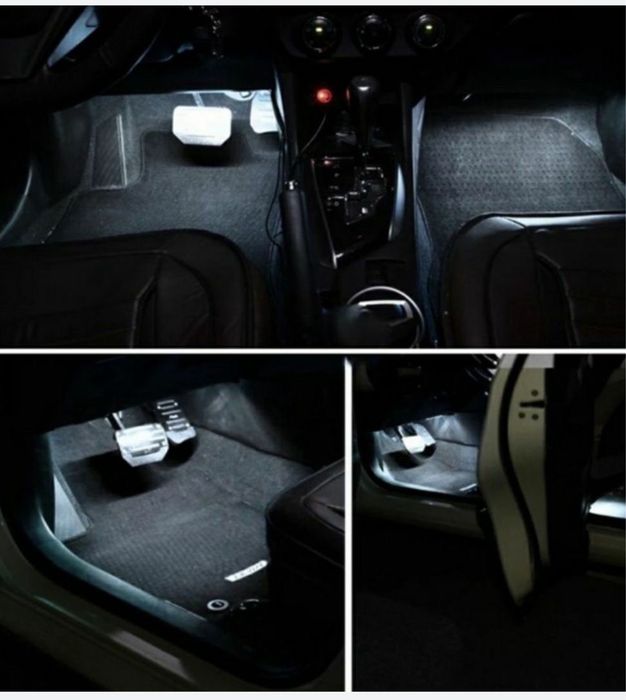 Kit Banda Led Rgb Interior Auto Lumini Ambientale picioare  48 Led