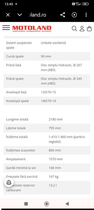 Vânzare  scuter XMAX 125 Tech MAX  cu porbagaj