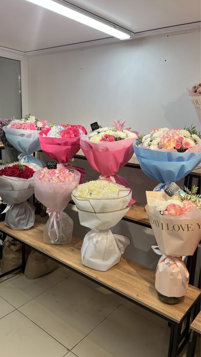 Букеты от 7000 тг цветы Алматы