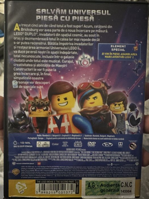 Dvd film lego fulger mcqueen