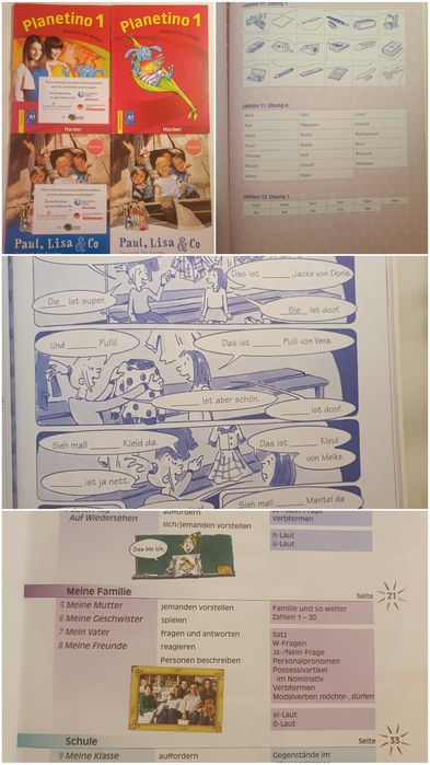Cursuri de limba germană ,  Planetino A1 ,  Bildworterbuch A1 plus , Starter