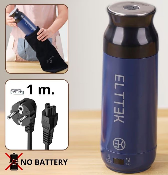 Mini ceainic de călătorie 450ml control temperatură 12 setări