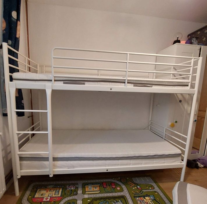 Pat metalic supraetajat Ikea 90x200