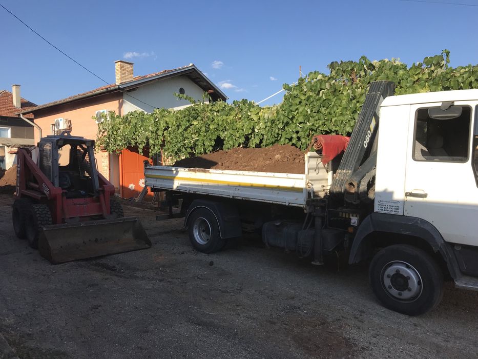 Камион с кран 7метра, бобкат, мини багер