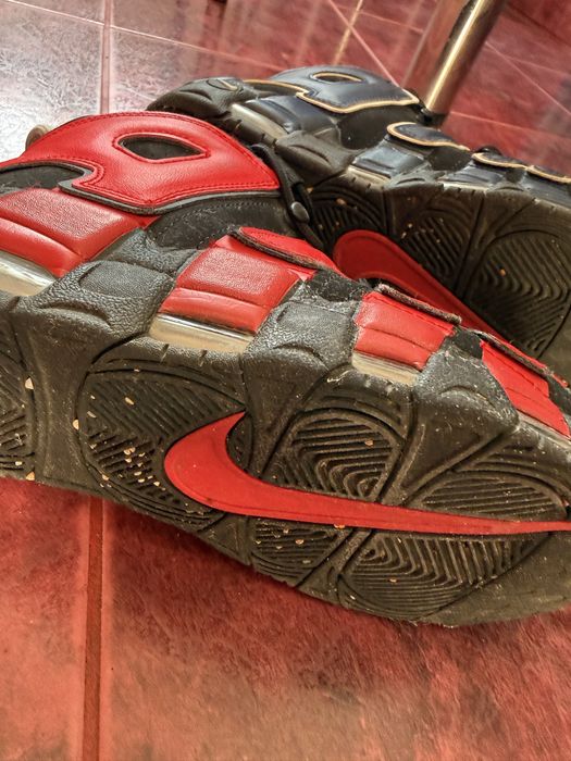 Nike uptempo albastri rosi