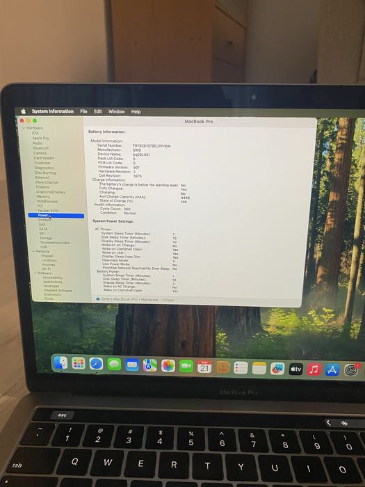 Macbook Pro A1989, Intel I7