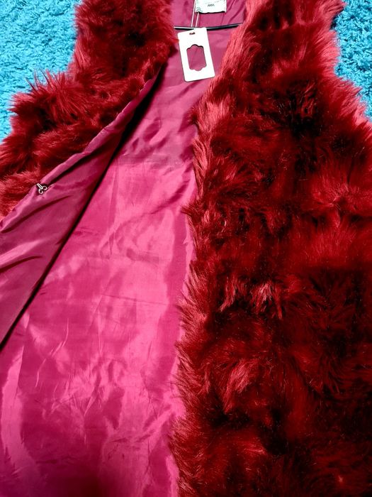 Vesta de Blana Artificiala Lunga Noua