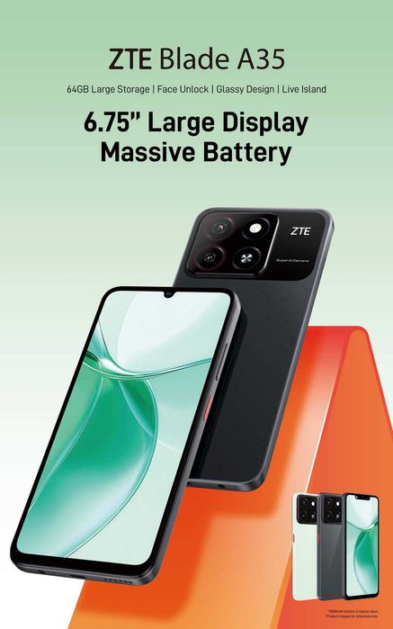 Telefon ZTE Blade A35 (Nu samsung, iphone, huawei) NOU - cu factura si garantie! Camera AI !