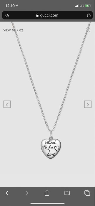 Gucci подвеска, Blind for Love
