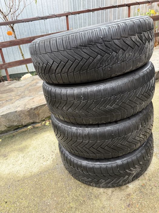 Cauciucuri iarna + jante 5x112, 195/65/15,Michelin alpin 6, stare buna