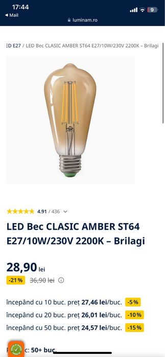 Becuri LED E27 10W NOI