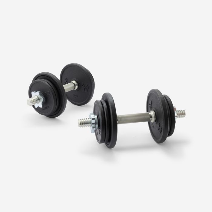 Set gantere și bare Bodybuilding 20 kg cu - produs resigilat Decathlon