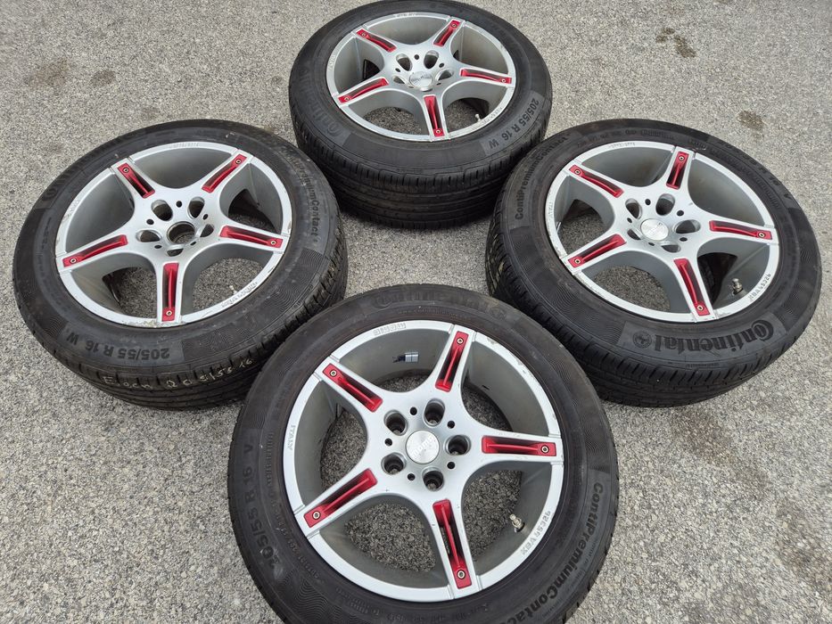 5х112/16 МОМО с гуми VW Audi Skoda Seat 5x112/16 Фолксваген Ауди Шкода