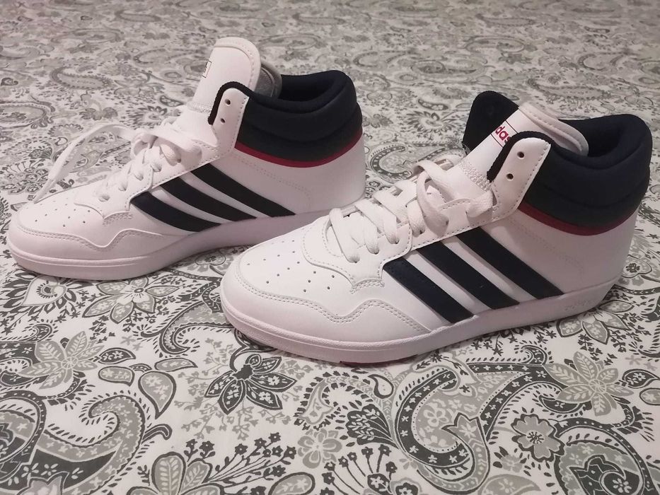 Pantofi sport mid-high de piele ecologica, Adidas, mărimea 39 1/3 EU