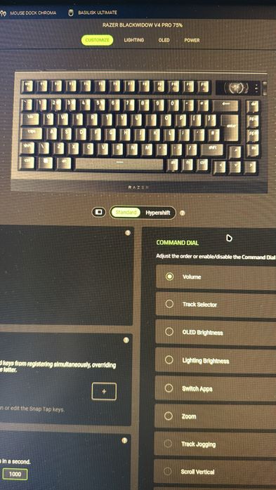 Tastatură de gaming Razer Blackwidow V4 Pro 75% TKL