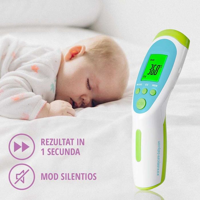 Termometru non-contact multifunctional 6 in 1 EASYCARE Baby, cu infrarosu, albastru