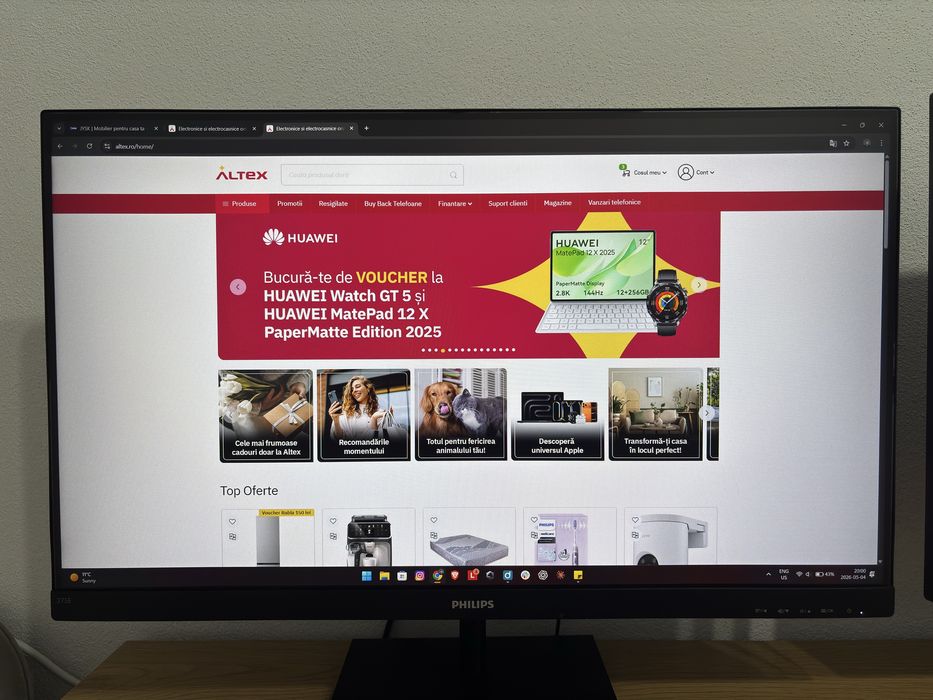 Monitoare 27” QHD (2K) IPS Philips – stare foarte bună